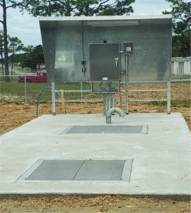 This is a completed Installation of a Lift Station with Control Box